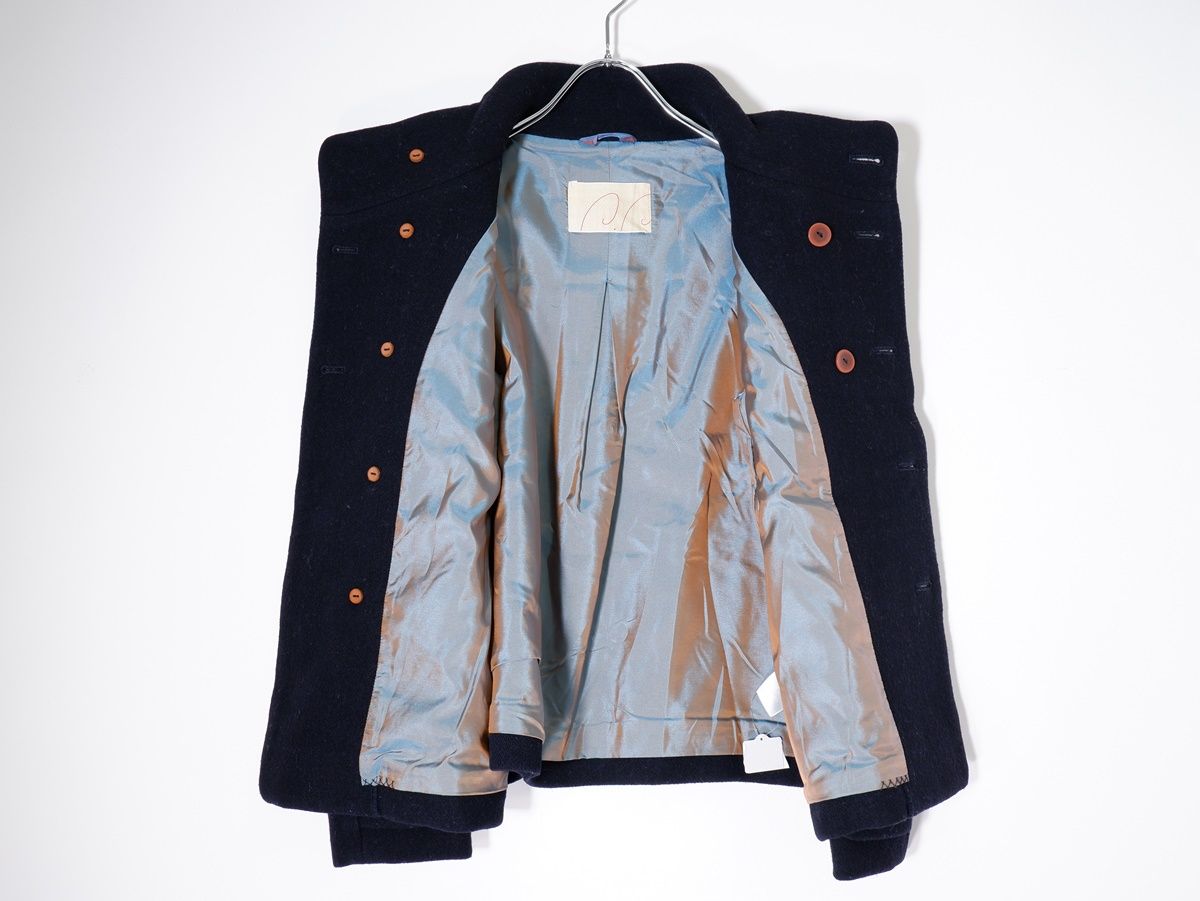 パラスパレス　ショートジャケット Pallas Palaceパラスパレス レザー使い メルトンウールショート