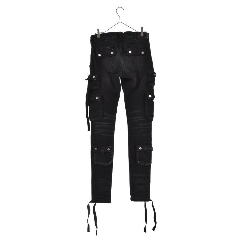 AMIRI (アミリ) TACTICAL CARGO JEANS マルチポケット タクティカルジーンズ カーゴパンツ デニムパンツ ブラック -  メルカリ