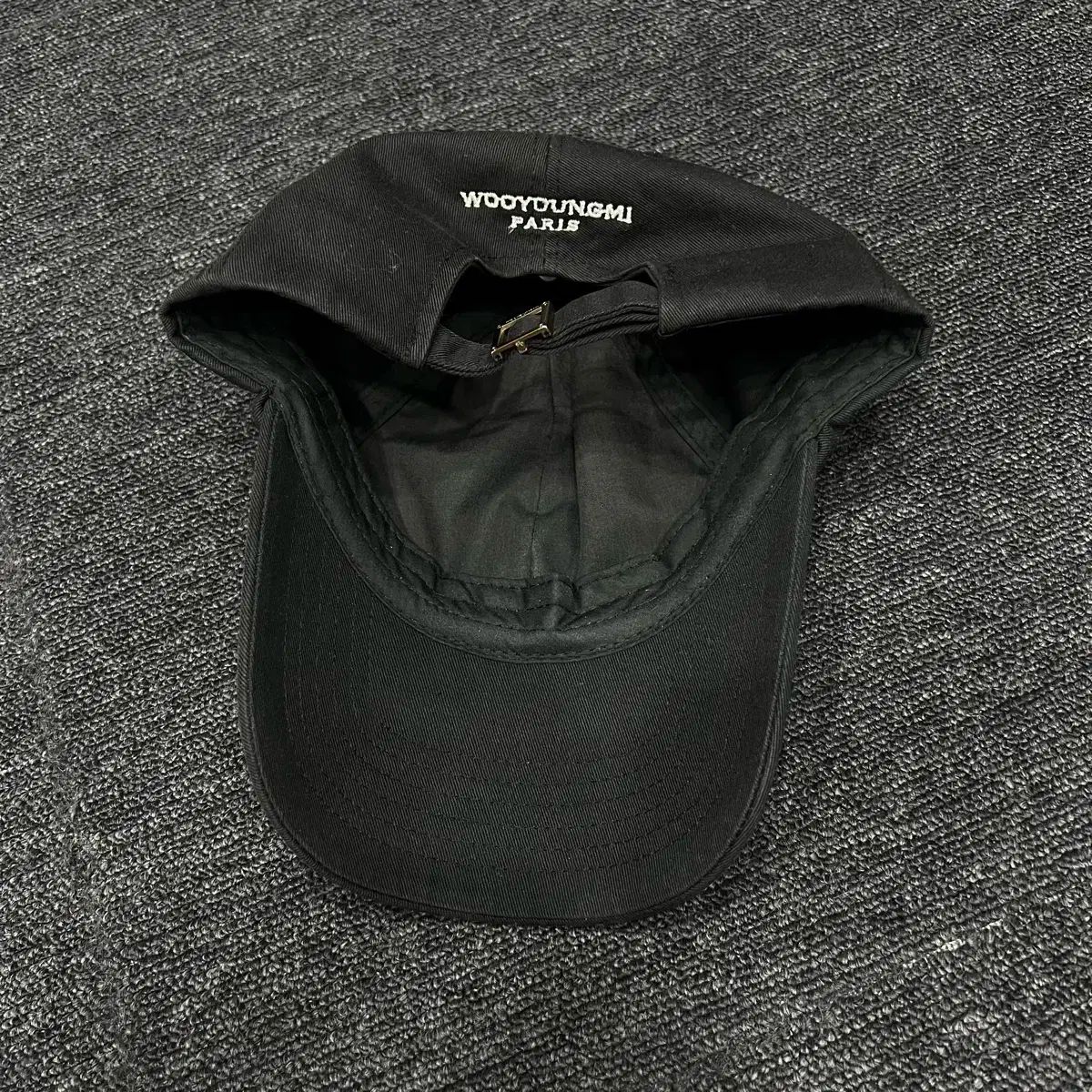 新品同様❗️wooyongmi ウーヨンミ WYM ロゴ ボールキャップ 黒 Wooyoungmi WYM Logo Cotton-Twill Cap | Coggles