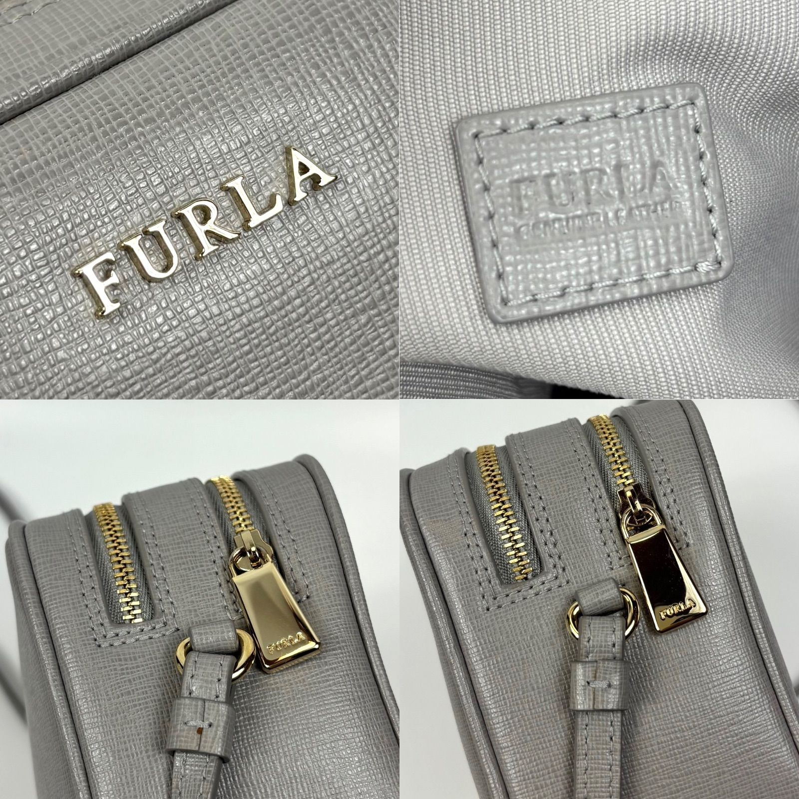 FURLA フルラ リリー ショルダーバッグ 斜め掛け ライトグレー カメラ