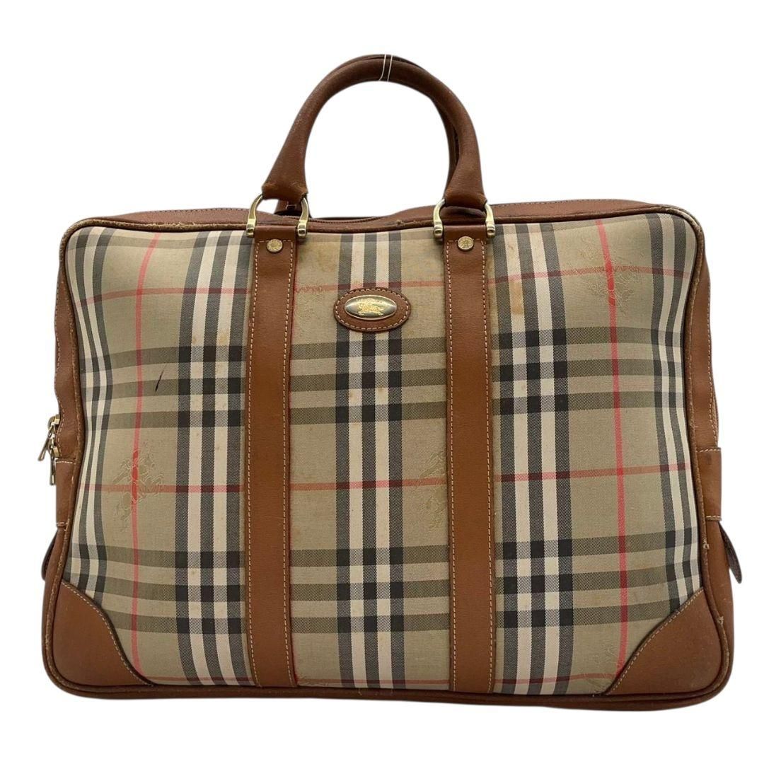 良品 バーバリー ノバチェック ホースロゴ バッグ A4 ビジネス バーバリー BURBERRY ビジネスバッグ ノバチェック ホースロゴ