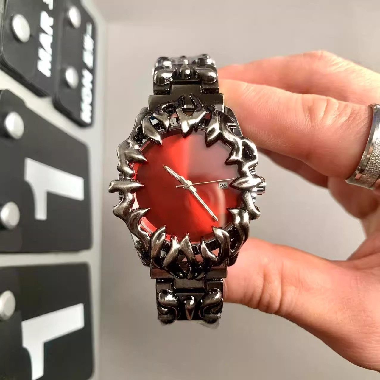 y2k alien watch advanced archive 00s 赤 プレゼント 箱付き