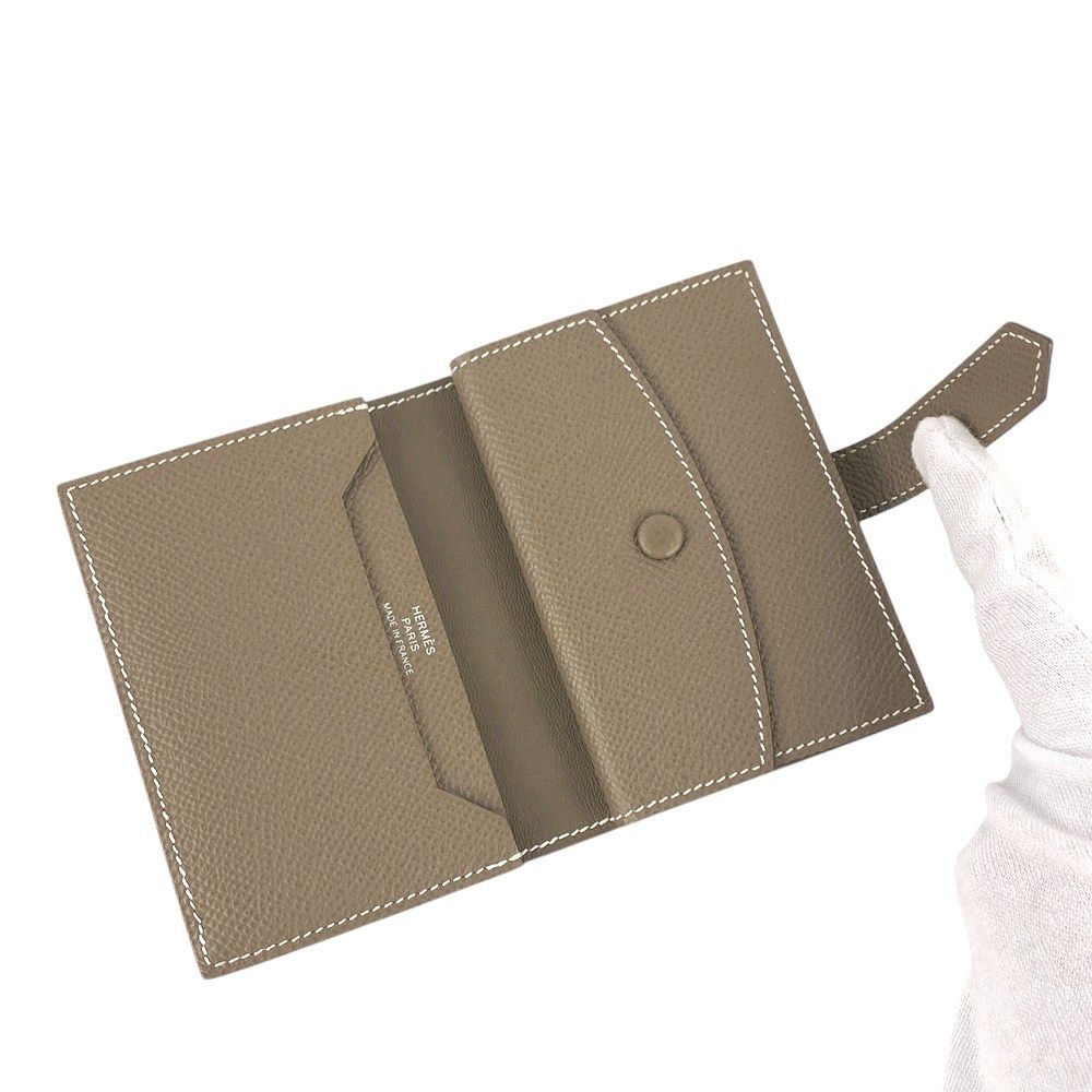 【極美品】HERMES エルメス　べアン　カードケース エプソン エトゥープ 楽天市場】エルメス ベアン カードケース シェーブル エトゥープ