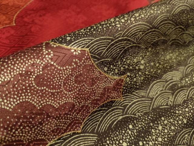 平和屋本店□極上 皇室献上作家 藤井寛 振袖 駒刺繍 雲取り吉祥花文