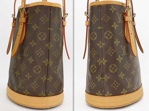 【ほぼ新品】ルイヴィトン　LOUIS VUITTON　モノグラム　プチ バケットPM　バケツ型　トートバッグ　ハンドバッグ　ショルダーバッグ　ポーチ付き　ダークブラウン　M42238