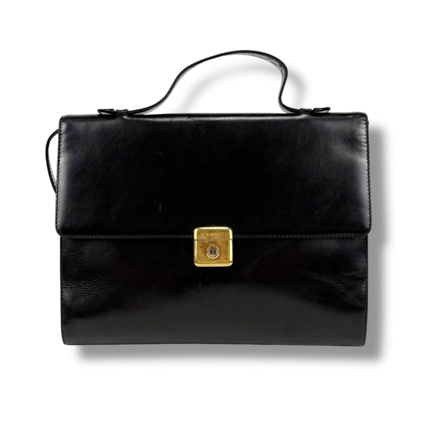 ロエベ LOEWE ショルダーバッグ トップハンドルバッグ 2WAY 黒