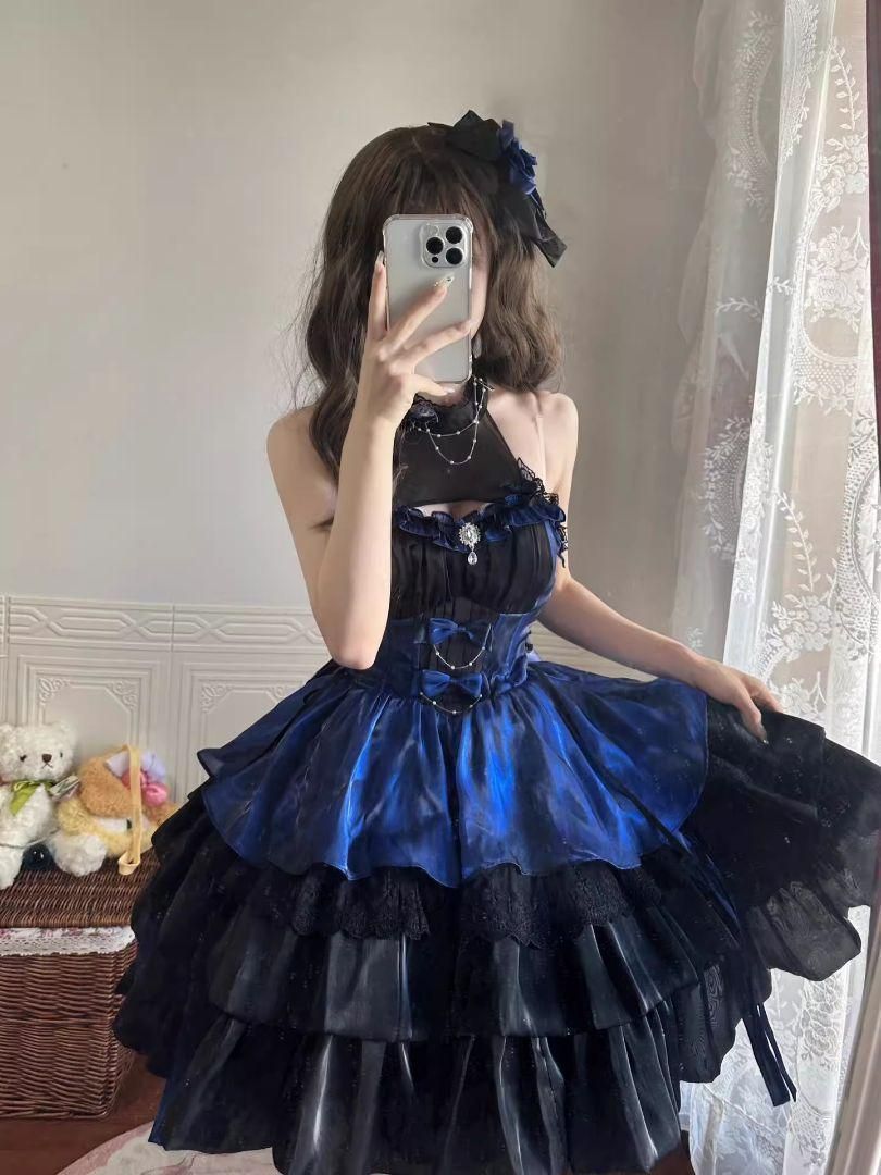 25年 ワンピースロリータセット 仮装 オリジナル 洋服 スカートドレス パーティーお姫様 撮影会 舞台 イベント PB-309