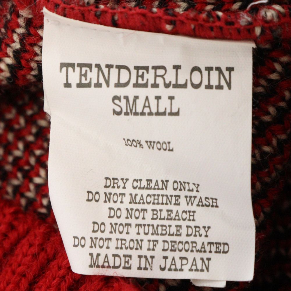 TENDERLOIN (テンダーロイン) トーテムポール ウールニットセーター レッド - メルカリ