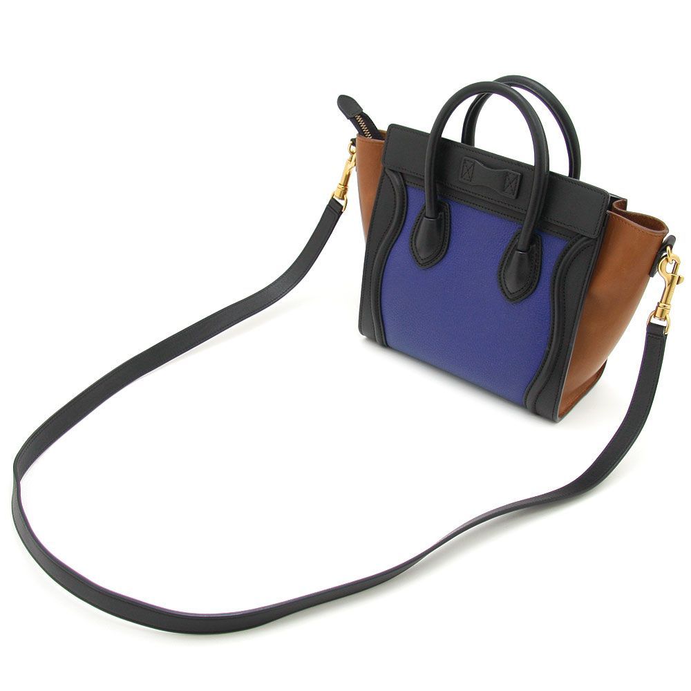 CELINE　セリーヌ　ラゲージナノショッパー　ショルダーバッグ　ブルー　本革 楽天市場】セリーヌ ラゲージ マイクロショッパー ハンドバッグ