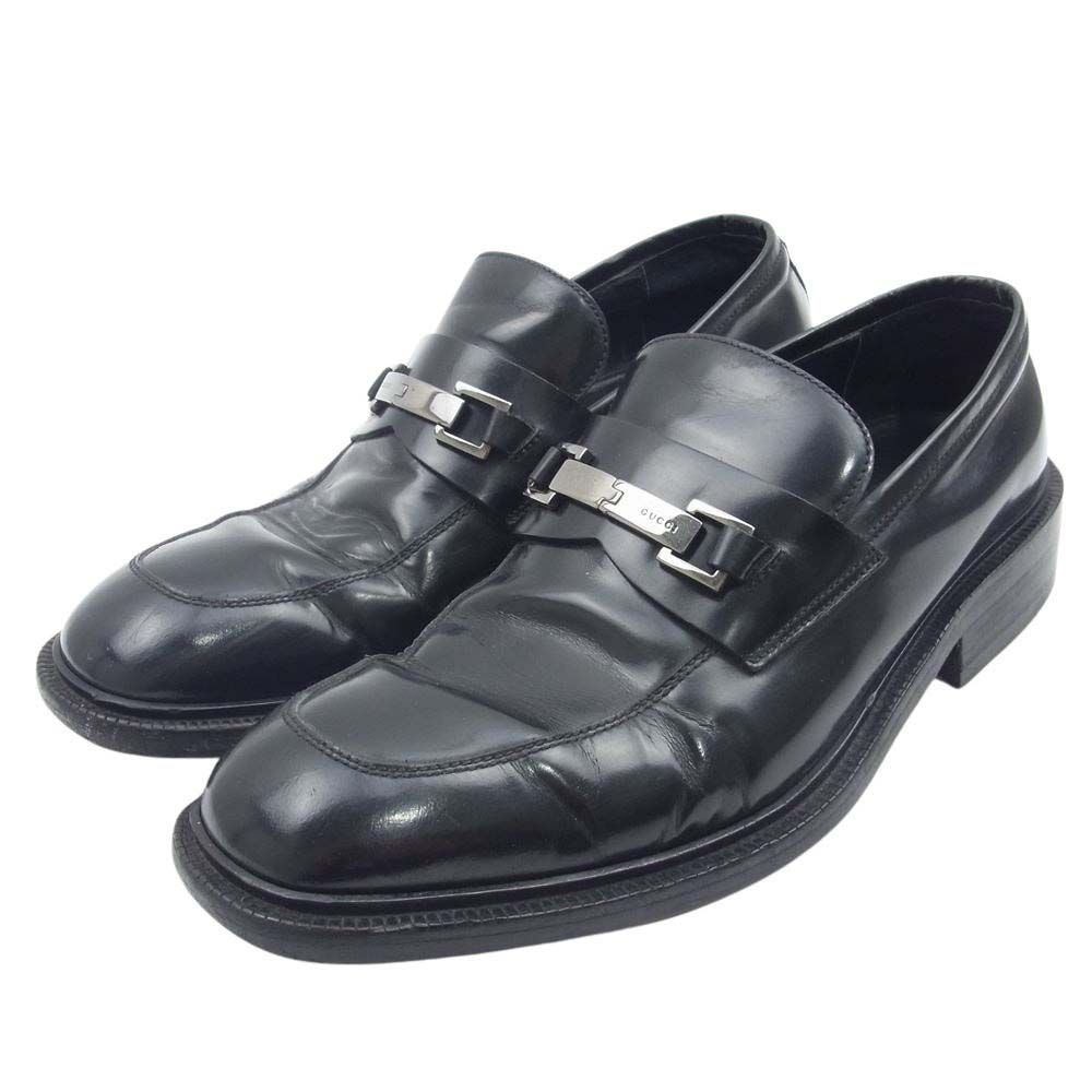 GUCCI グッチ ホースビット レザー ローファー ブラック系 42.5【中古