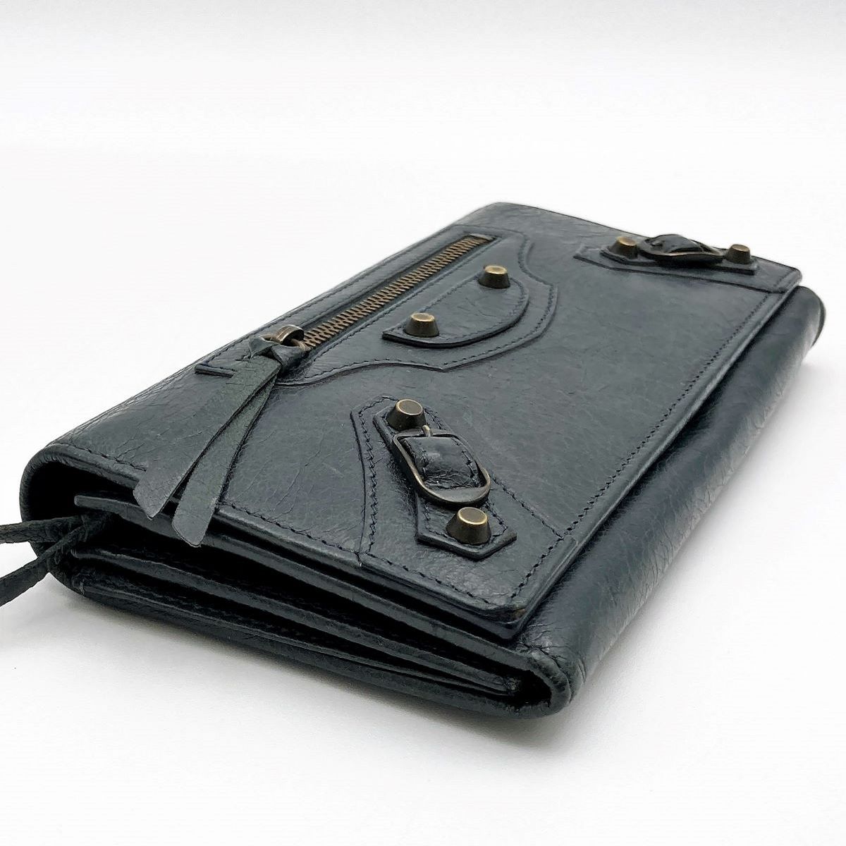 セール 美品 BALENCIAGA バレンシアガ クラシックコンチネンタル 長 