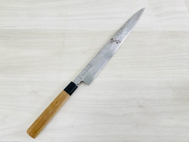 銘入り 包丁 登録 正本 総本店 柳刃包丁 刺身包丁 全長48cm 刃渡