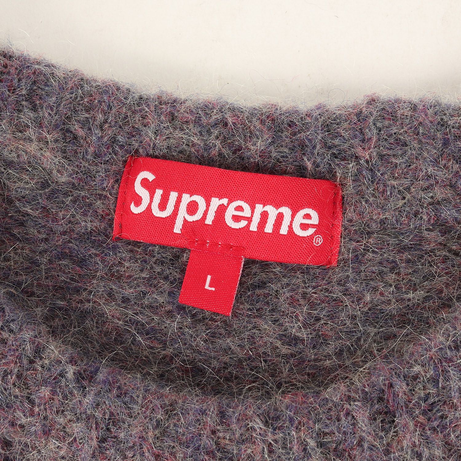 Supreme シュプリーム ニット パープルメランジ サイズ:L | 22AW モヘヤニット クルーネック セーター (Mohair Sweater) | トップス プルオーバー【メンズ】【中古】【美品】【K4640】 美品 Supreme シュプリーム ニット サイズ:L 22AW モヘアニット クルー