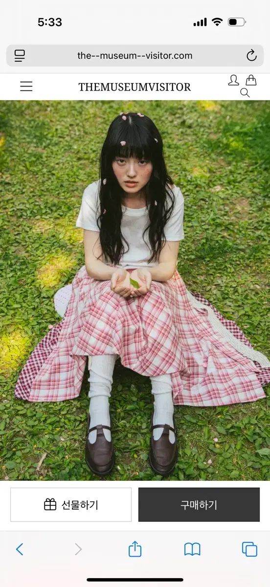 [THE MUSEUM VISITOR]★韓国人気★CHECK BUBBLE WRAP SKIRT THE MUSEUM VISITOR(ザミュージアムビジター) CHECK BUBBLE WRAP