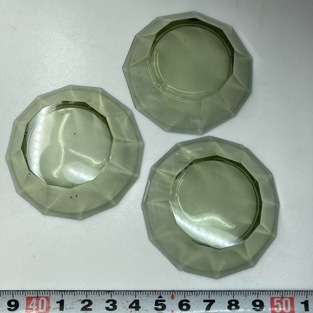 江戸ガラス 切子ギヤマン小皿3枚 横幅6㎝ 東Y5-1127① - メルカリ