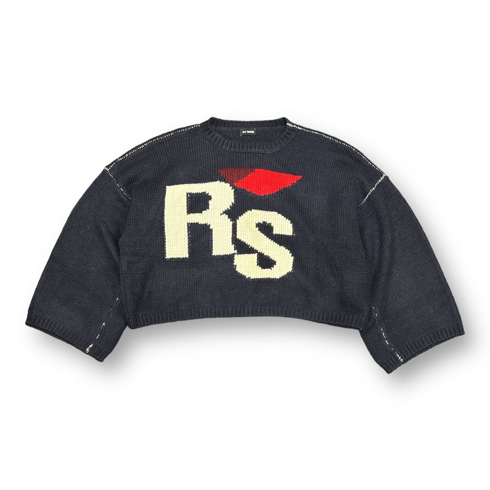 RAF SIMONS 21SS RS オーバーサイズ ショート ニット セーター 