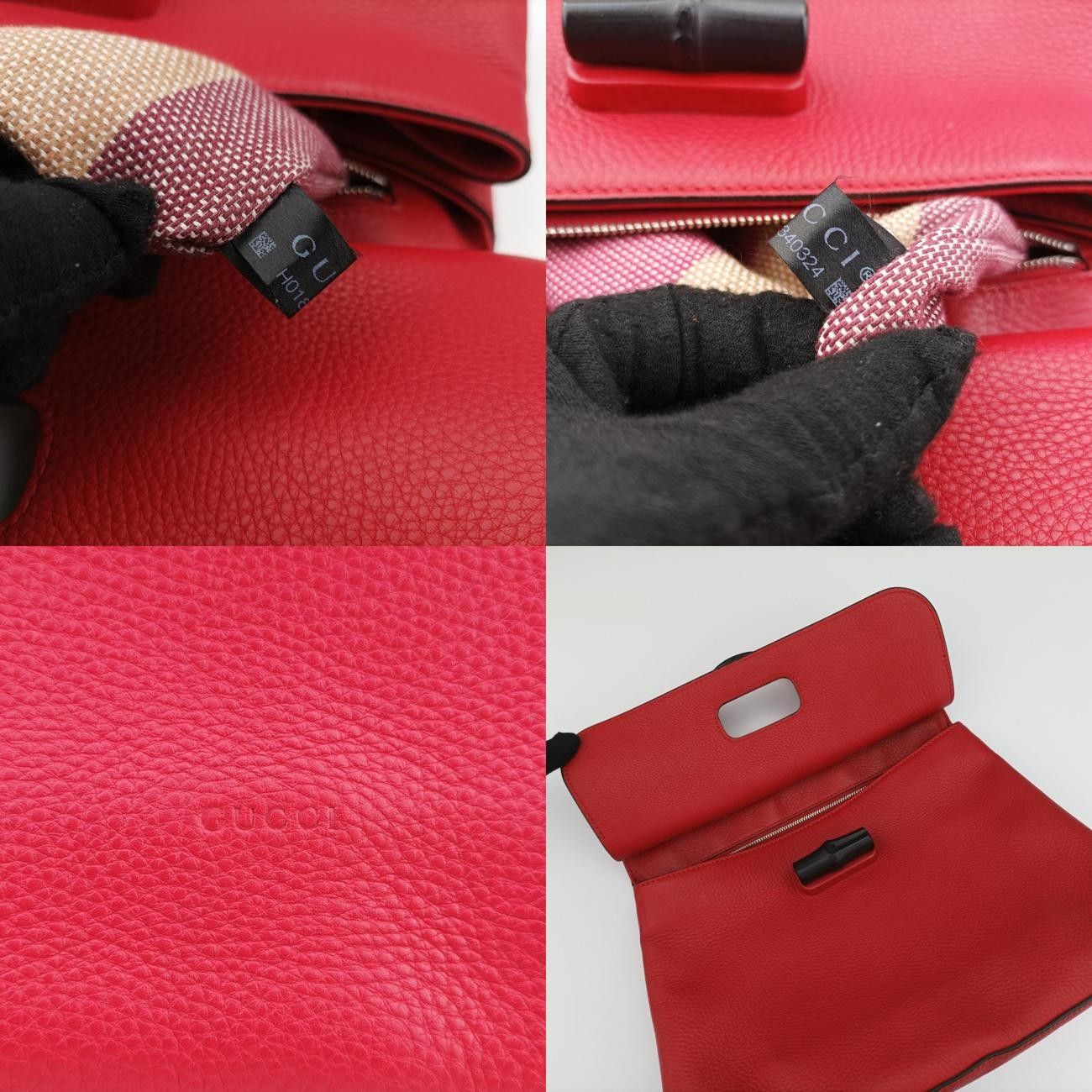 グッチGucciバンブーデイリーレッドレザー392013H018340324