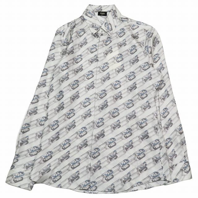 FENDI】シルク100% FFロゴ カーディガン