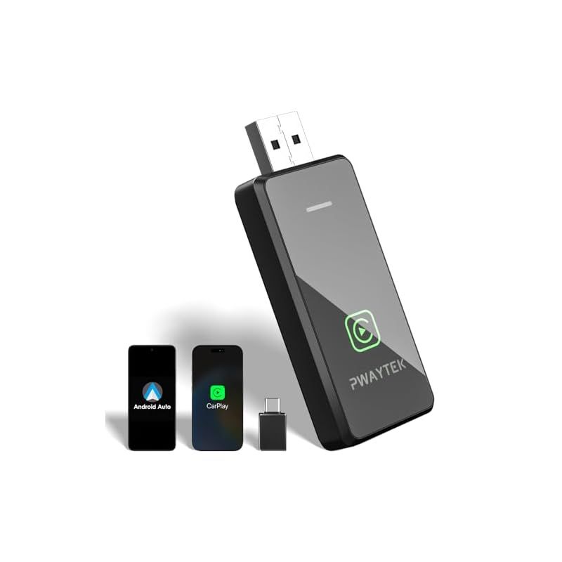 ワイヤレス CarPlay-Android Auto アダプター 5.0Bluetooth- 5G WiFi搭載 カープレイ無線化 フラグ＆プレイ 自動接続 安定性高い 有線CarPlayをワイヤレス化になり 98%以上の車種適用 USB-C to USB 1