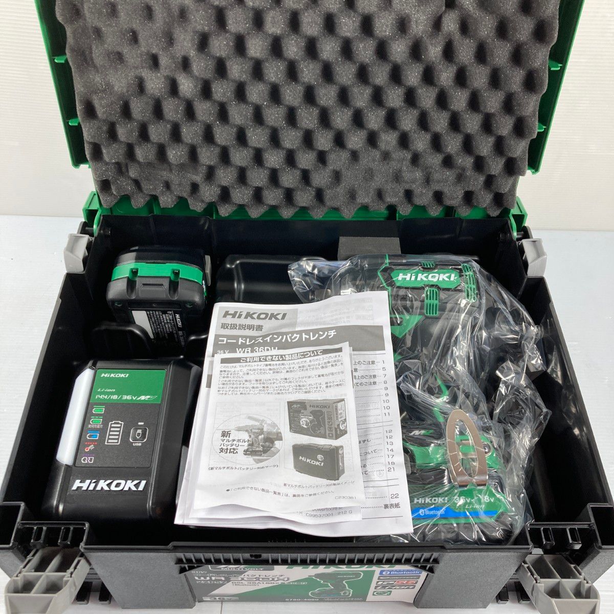 ＊＊HiKOKI ハイコーキ 36v コードレスインパクトレンチ WR36DH 2XPSSZ グリーン ♥品