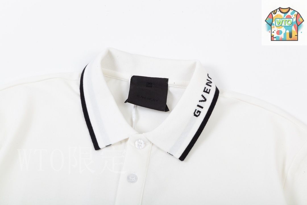 【至高イタリア製】 GIVENCHY 4Gロゴ 刺繍 ポロシャツ 長袖 美品 今日特価】GIVENCHY 編みカラー LOGO 刺繍 パッチワークポロ-1