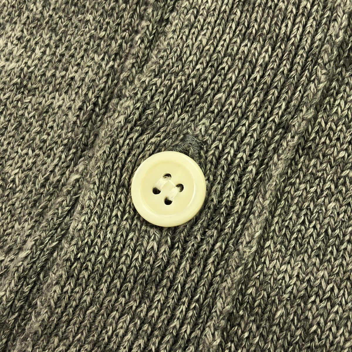 COMME des GARCONS SHIRT / コムデギャルソンシャツ | リネン バイカラー ニット カーディガン | XS | グレー/ホワイト | レディース COMME des GARCONS SHIRT / コムデギャルソンシャツ | リネン バイ