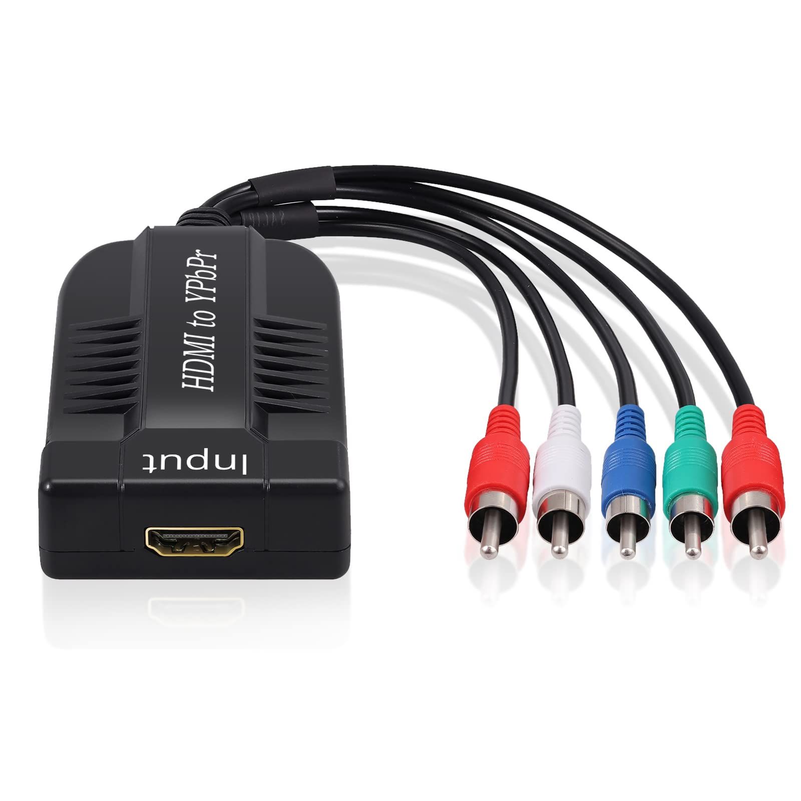 LiNKFOR HDMI to コンポーネント コンバーター 1080P HDMI to 5RCA RGB YPbPr 変換アダプター 出力解像度切替でき HDTV Box PC PS3 Fire stick Rok [HDMI to コンポーネント 変換器]