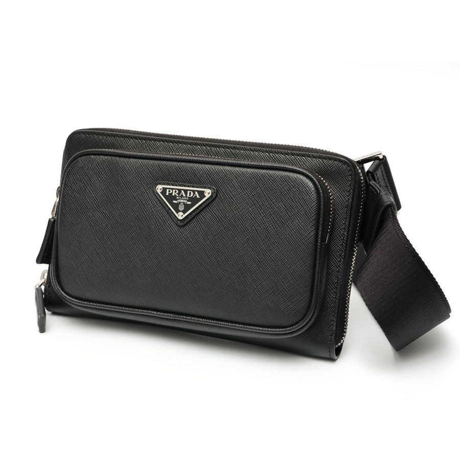 PRADA ボディバッグ ブラック サフィアーノレザープラダ 2VH156 楽天市場】プラダ ボディバッグ リナイロン ブラッシュドレザー