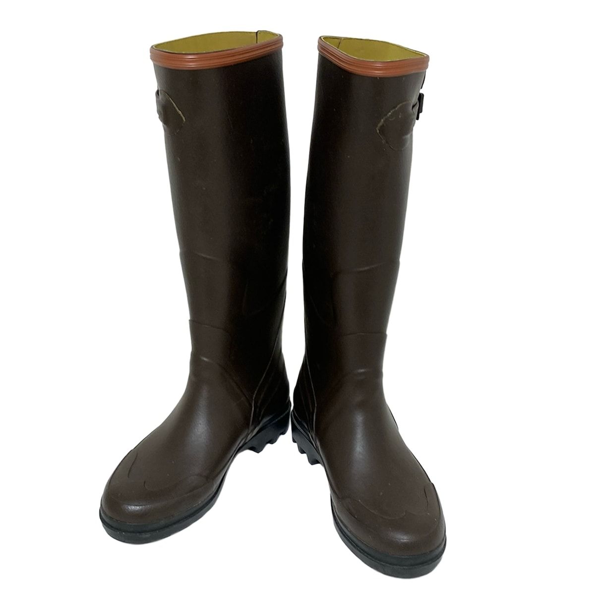 AIGLE エーグル レインブーツ 37 レディース - ダークブラウン×ブラウン