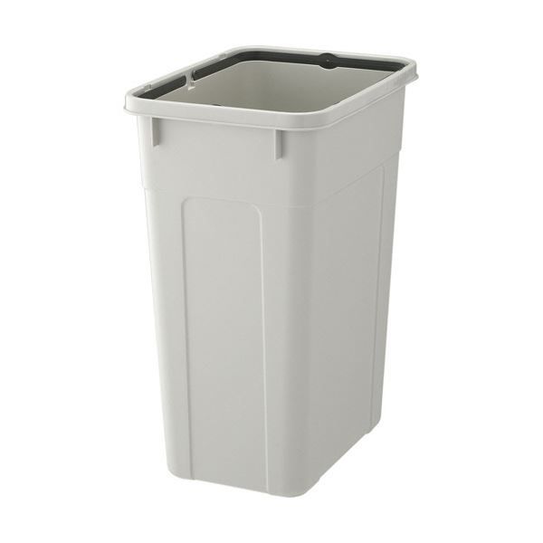 （まとめ）TANOSEE 角ペール 45L 本体グレー DS-980-512-0 1台（フタ別売）