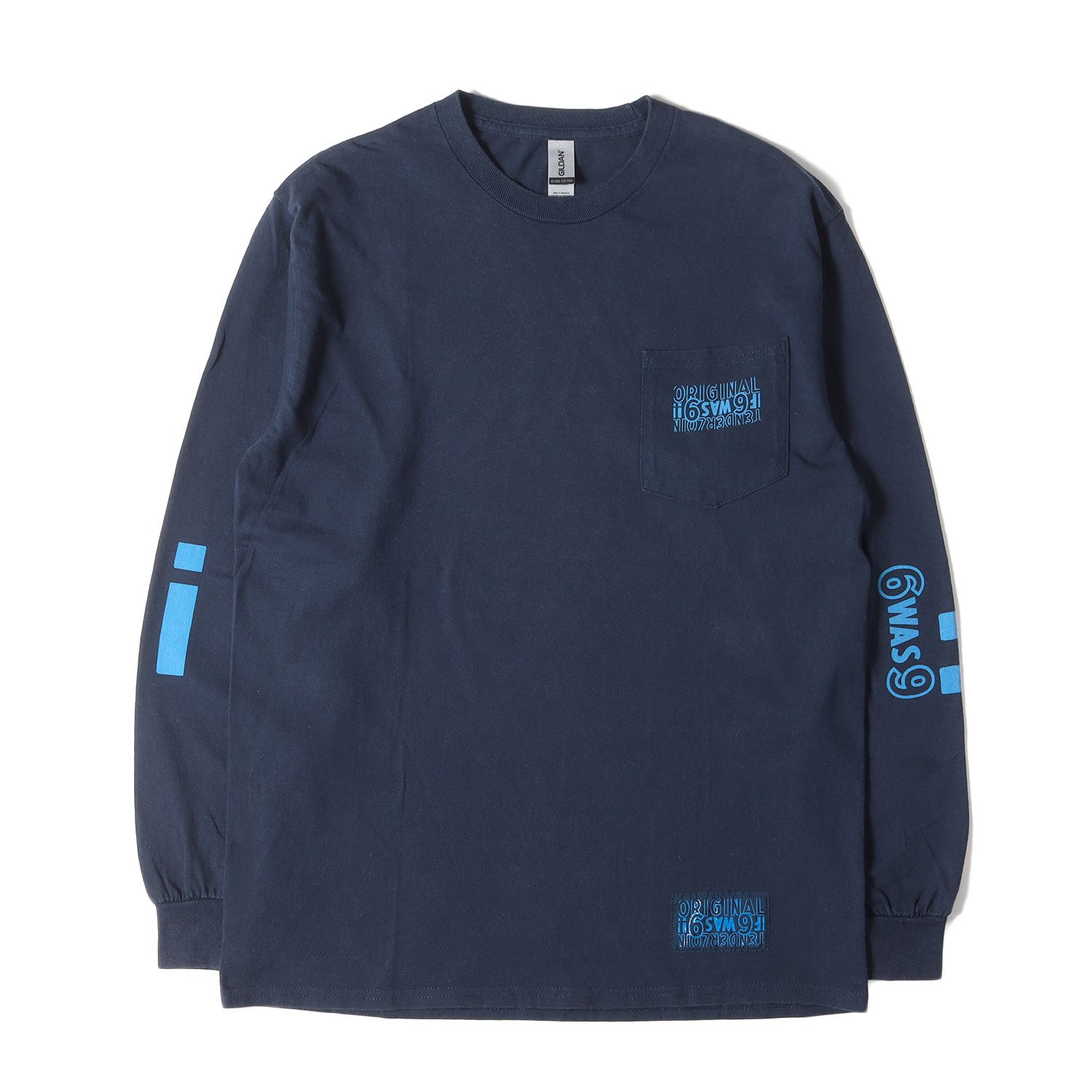 TENDERLOIN テンダーロイン Tシャツ サイズ:M 23SS グラフィックプリント ポケット ロングスリーブTシャツ LONG SLEEVE TEE POCKET ネイビー 紺 トップス カットソー 長袖【メンズ】