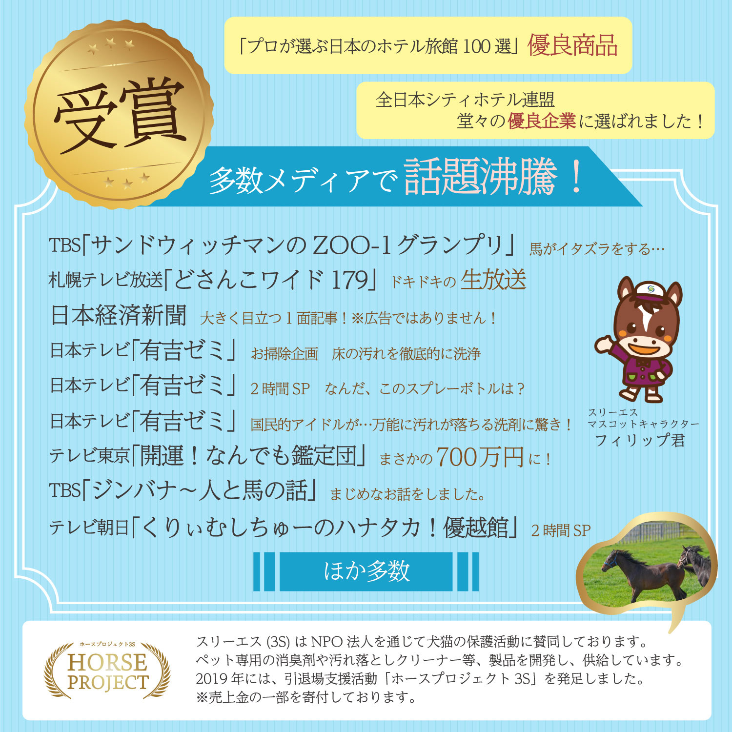 タバコ専用【業務用/ホテル旅館仕様】タバコの消臭剤3S 250ml