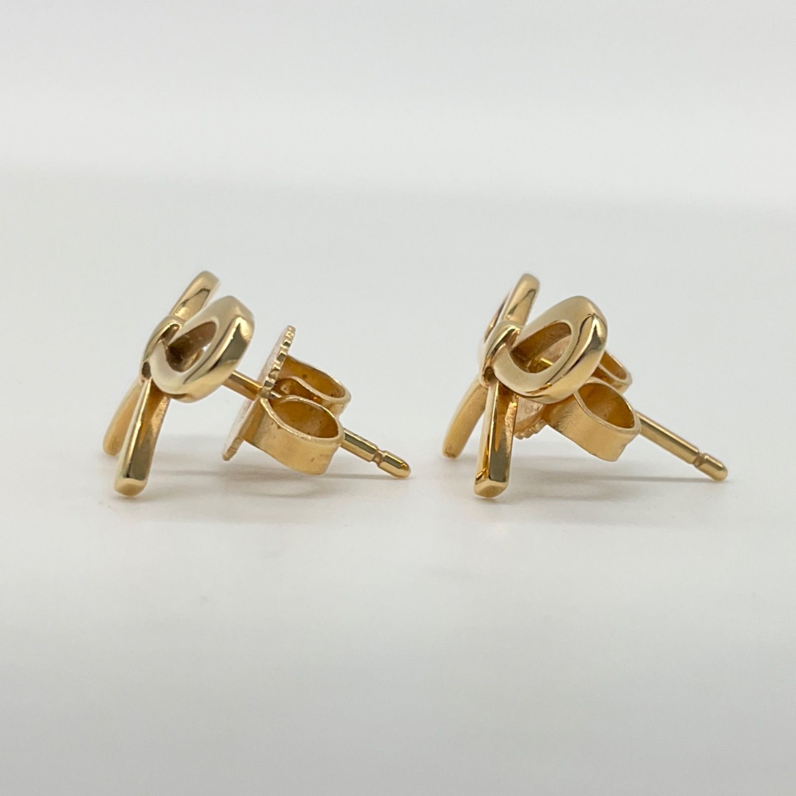 TIFFANY&Co. ティファニー リボン ボウ BOW ピアス K18YG イエロー