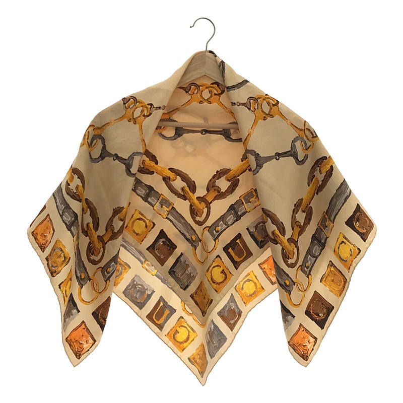 美品✨GUCCI グッチ スカーフ シルク ホースビット SALE！】GUCCI グッチ スカーフ シルク100％ アニマル柄 ホース