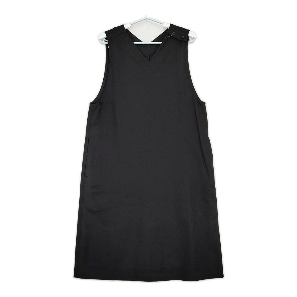 MHL. 595-4256501 LIGHT COTTON WOOL DRILL 2 定価38500円 ノースリーブワンピース 24AW ブラック レディース エムエイチエル 5-0429T♪