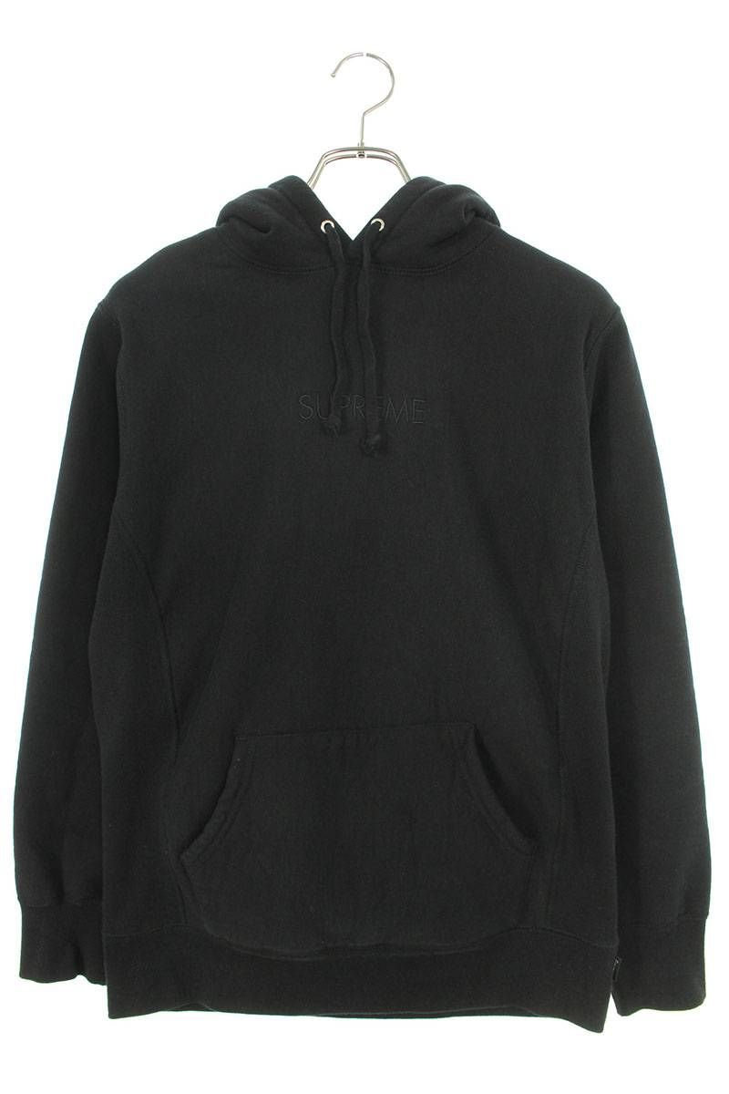 15AW supreme Tonal Embroidered パーカー S シュプリーム 15AW Tonal Embroidered Hooded Sweatshirt