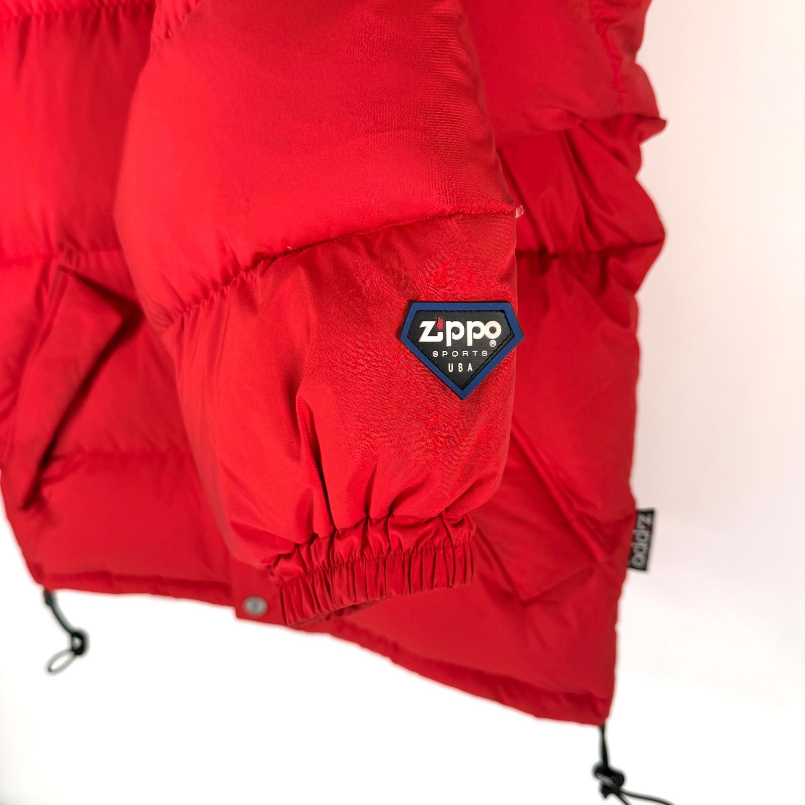 希少 Zippo ダウンジャケット レッド L ジッポ 古着 大きいサイズ