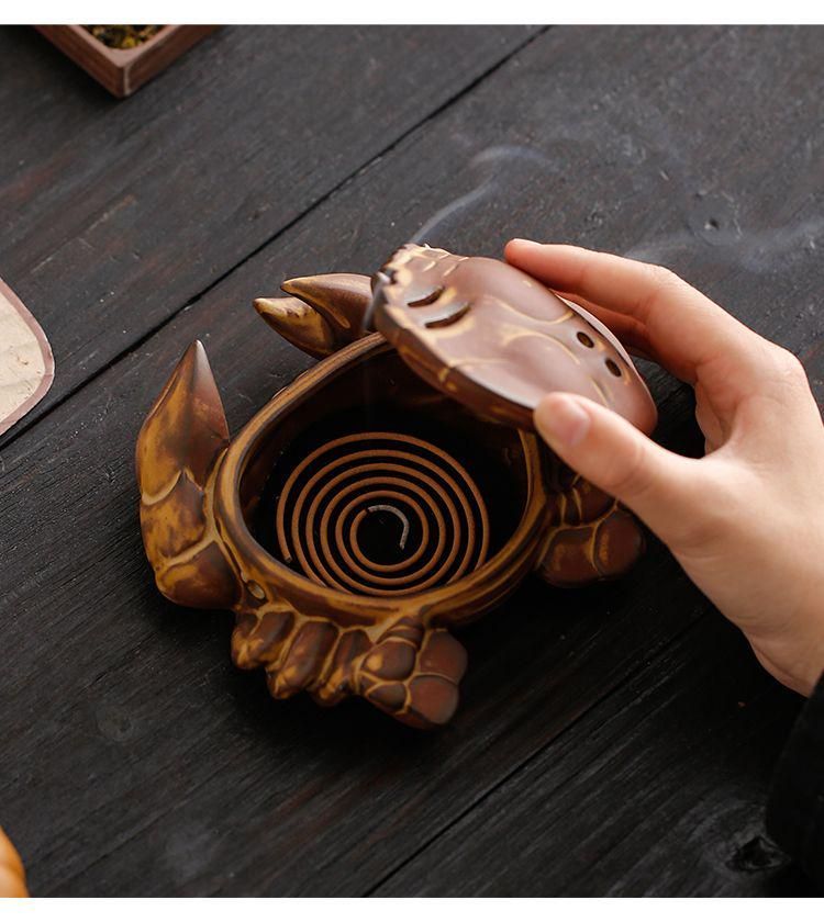 銅製置物 蟹 カニ 香道具 茶道具 雨宮宗作 刻印あり 金工品 細工