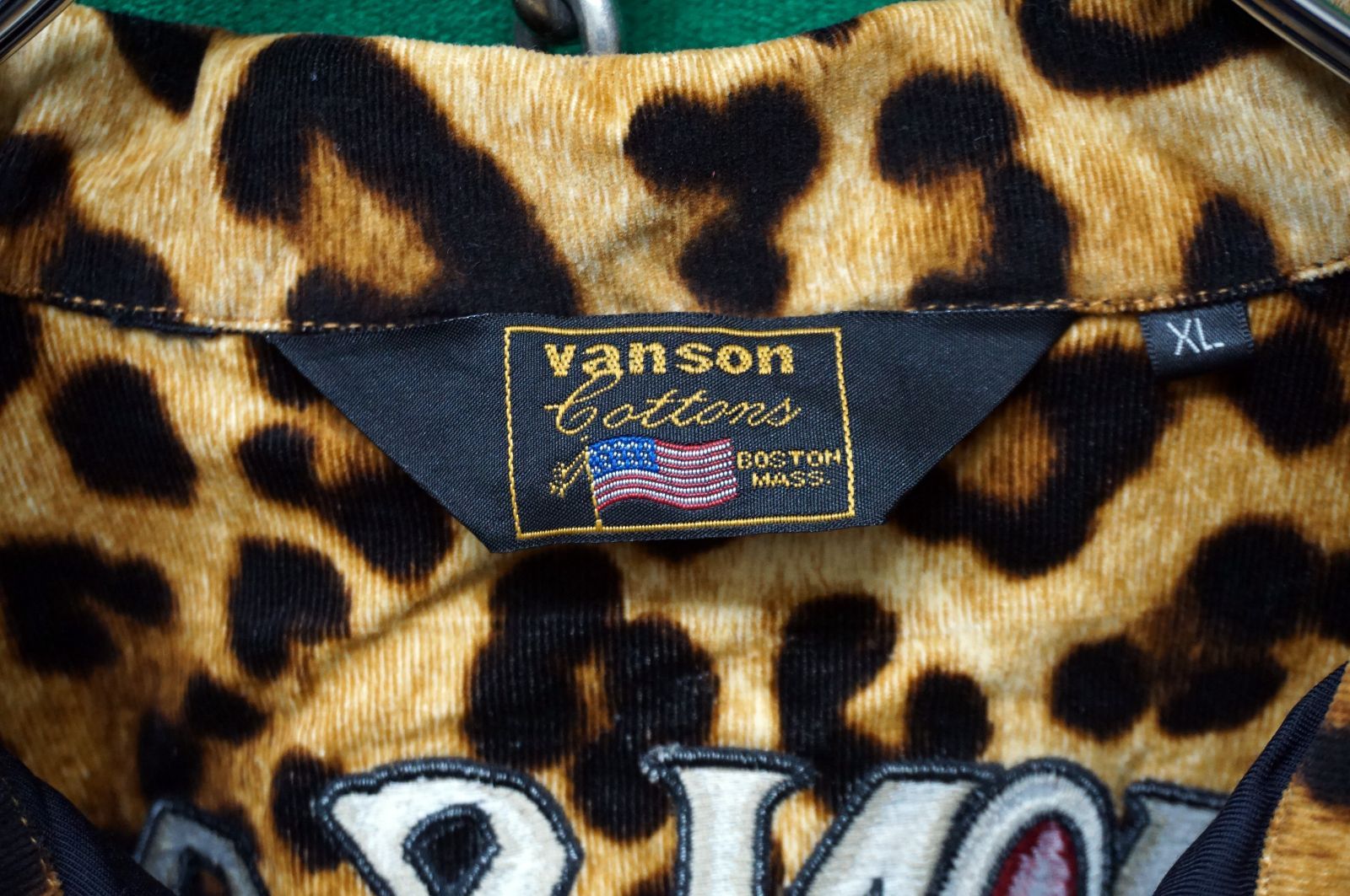 VANSON × TFOA デスラビット刺繍 オープンカラーシャツ 長袖 XL