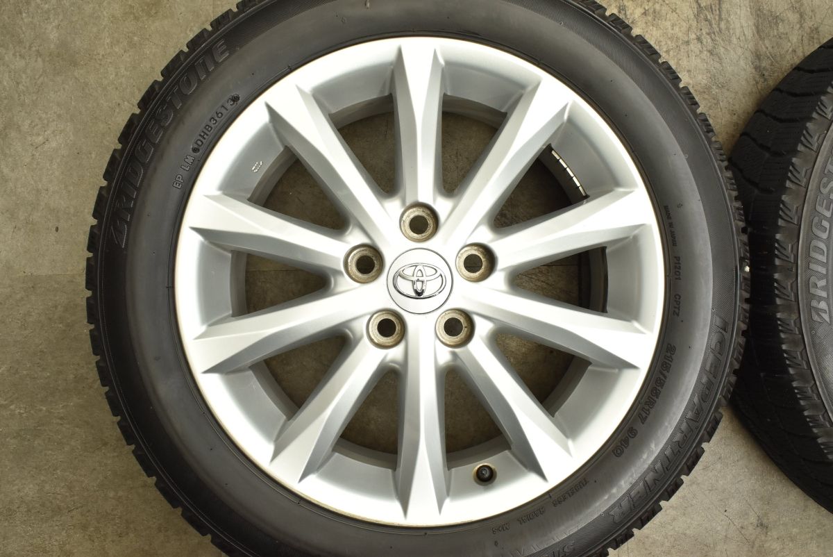 豪華な ホイールのみ販売 トヨタ 200 クラウン ロイヤル 純正 17in 7J 45 PCD114.3 ブリヂストン 215 55R17 180 カムリ エスティマ