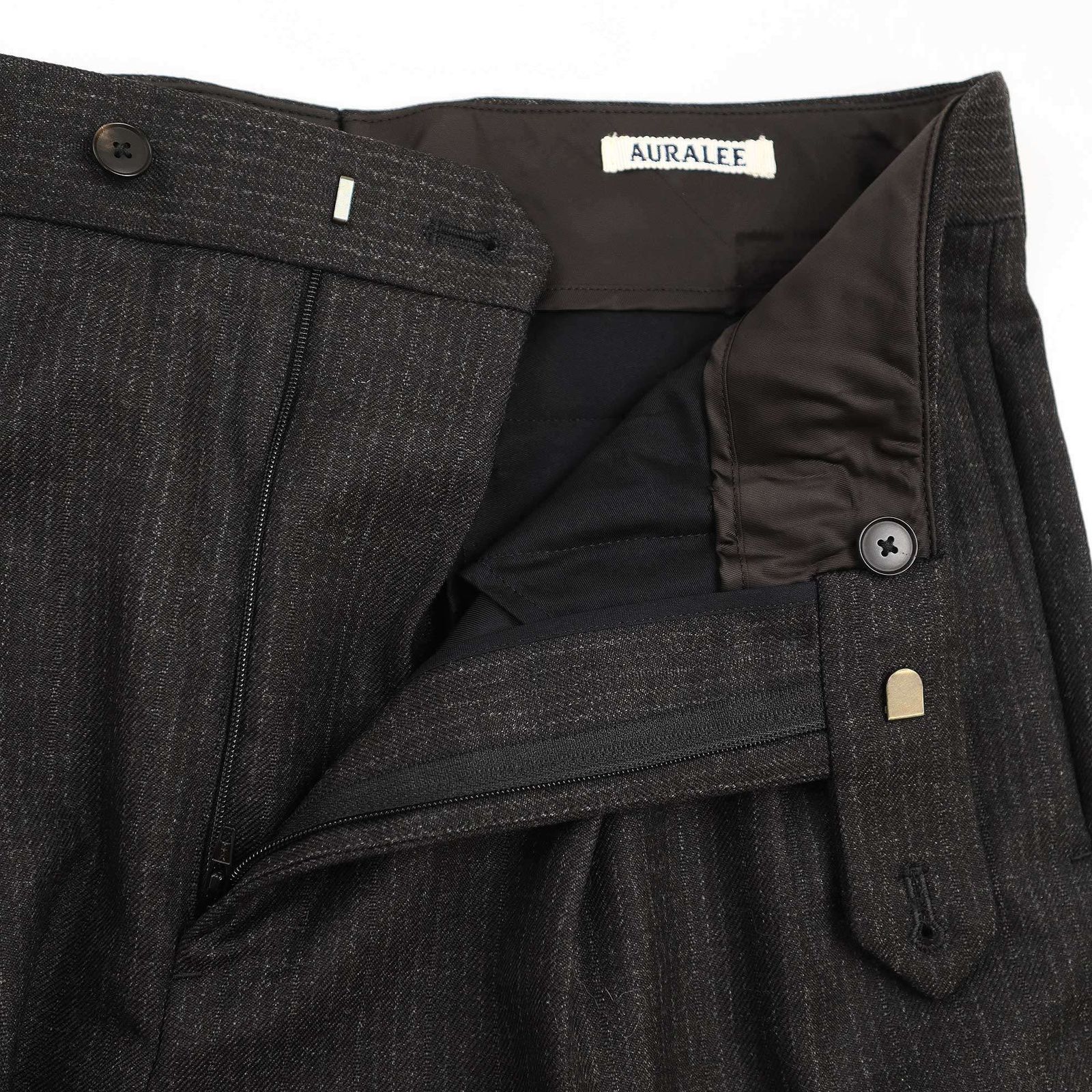 AURALEE オーラリー 22AW BLUEFACED WOOL DOBBY SLACKS ブルー
