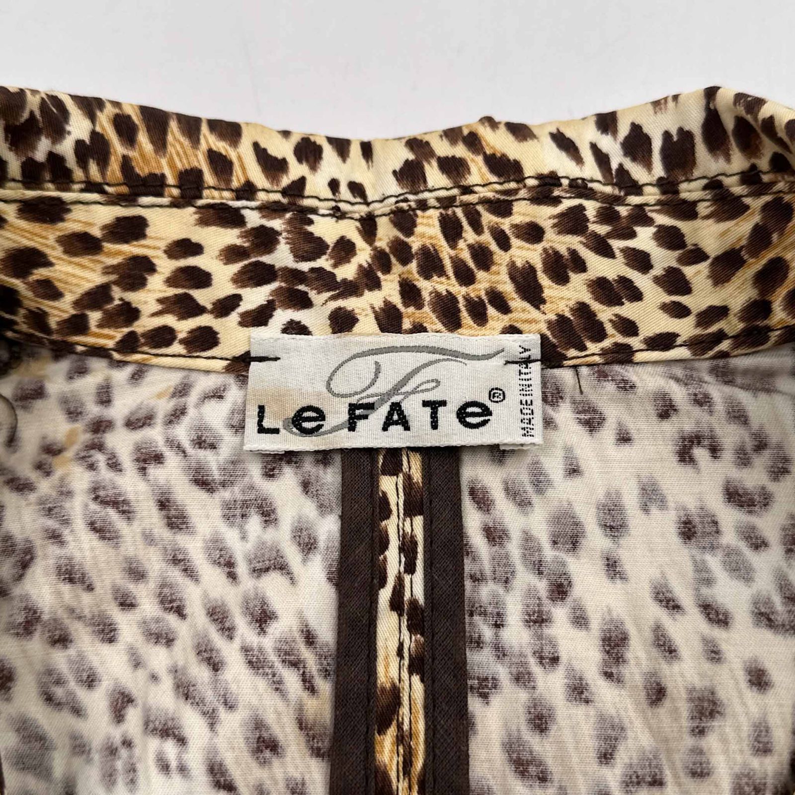 イタリア製 ヴィンテージ Le FATe 金ボタン ラインストーン&スタッズ付 