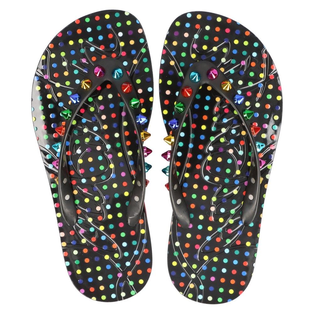 【関税送料込】ルブタン Loubi Spikes Flip Flop ビーチサンダル 国内発◇クリスチャンルブタン Loubi Flip ビーチサンダル