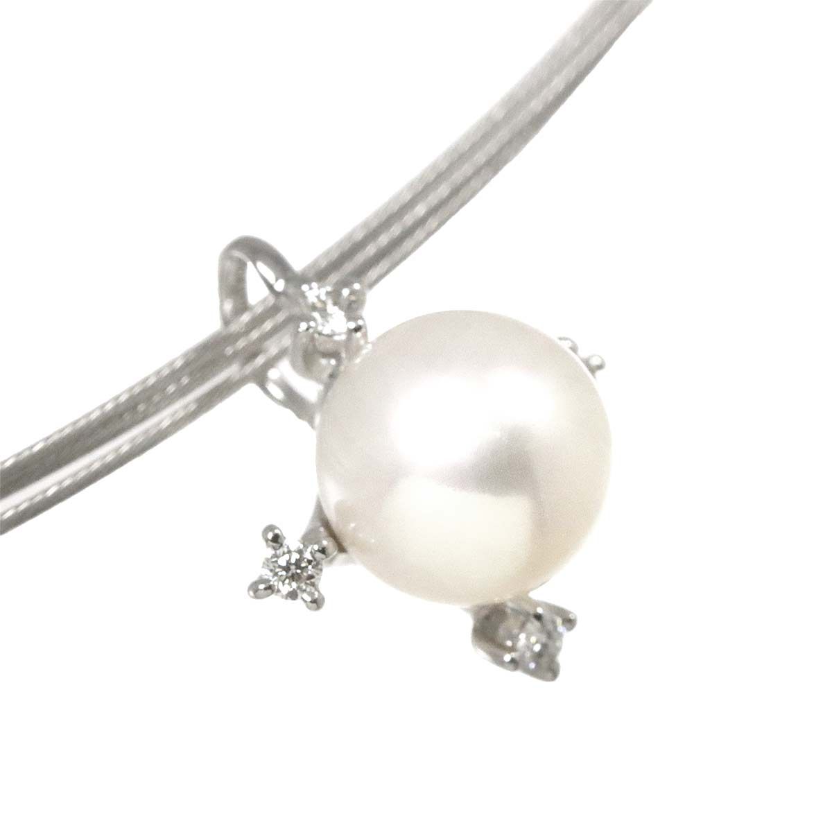 タサキ TASAKI アコヤ真珠 7.6mm ダイヤ 0.05ct ネックレス 42cm