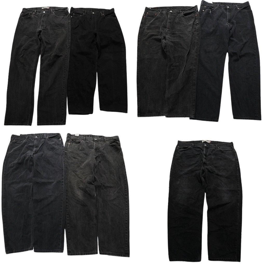 古着卸 リーバイス 550 デニム ブラックデニム パンツ 7枚セット メンズ 40 |42 |44 アメカジ フェード 古着 NA7117