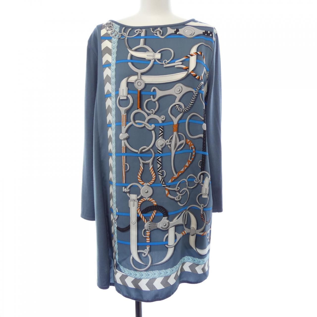 エルメス HERMES PANOPLIE EQUESTRE *87-7718 ツイルレーヌ ワンピース