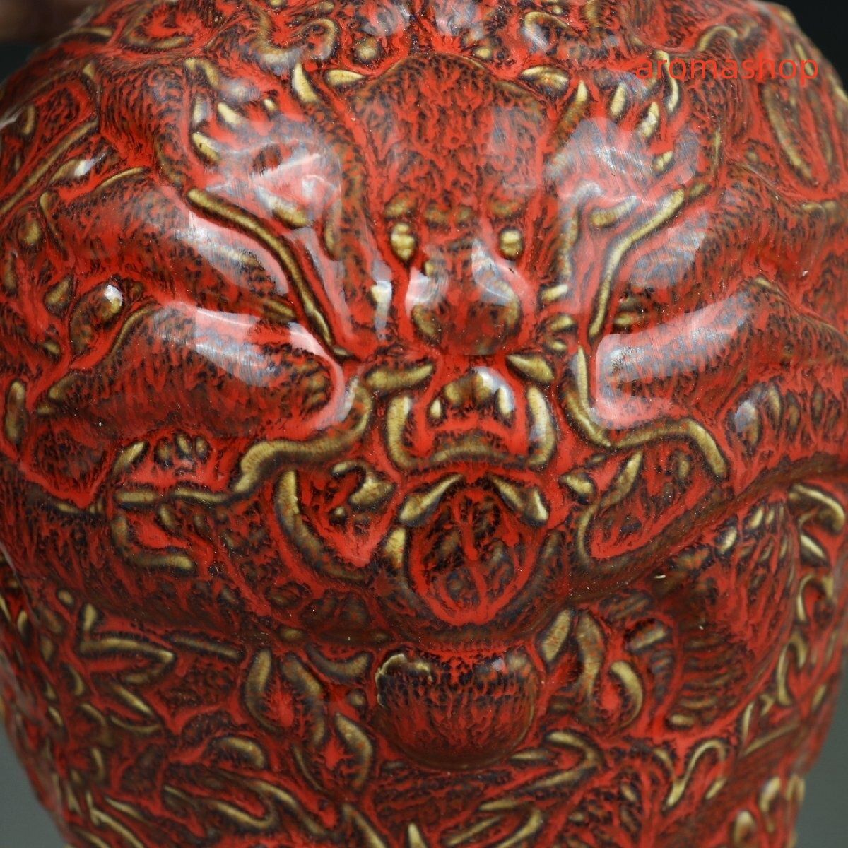 宋定窯彫刻白磁龍枕 景徳鎮 陶磁器 装飾品 現代工芸品