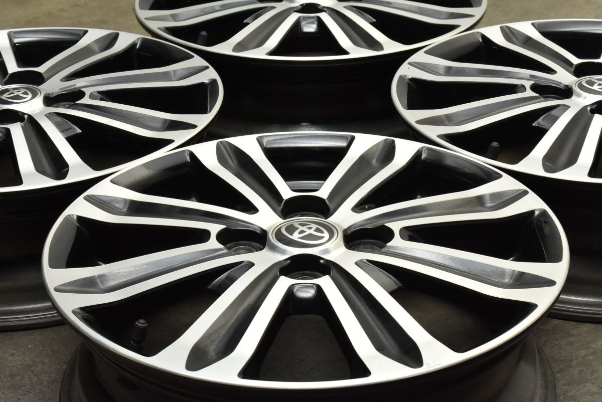 程度良好 トヨタ ピクシスジョイ 純正 15in 4.5J 45 PCD100 切削 4本 ダイハツ タント ムーブ キャスト ウェイク スタッドレス用