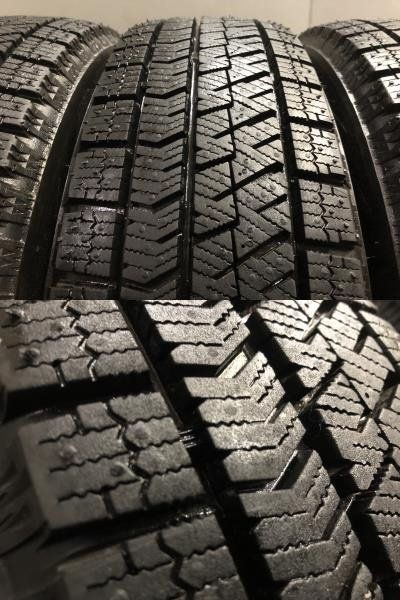 タイヤ走行短め【BS BLIZZAK VRX2 155/65R14】スタッドレス【Weds JOKER 14インチ 4.5J4HPCD100+42】23年製 ウェイク N-BOX等　(VTJ851)