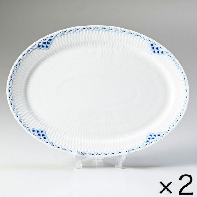 【新品未使用】ロイヤルコペンハーゲン プリンセス　オーバル 2枚 2枚セット 新品 ロイヤルコペンハーゲン プリンセス プレート オーバル